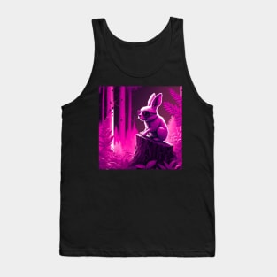 Quirky Magenta Rabbit Tank Top